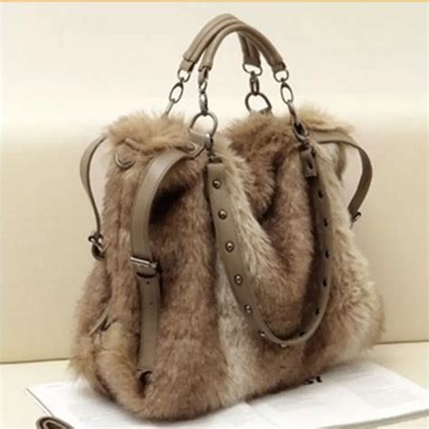 fake rabbit fur bag|Fake Rabbit Fur Bags .